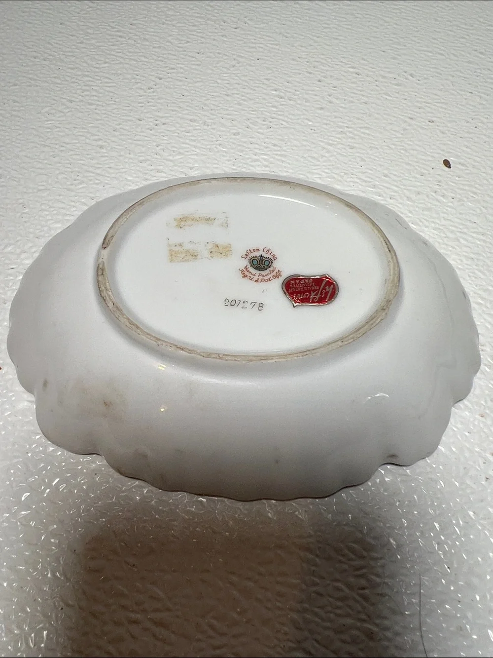 Vintage Lefton Hand-Painted Fruit Motif Porcelain Plate and Oval Bowl - Pair